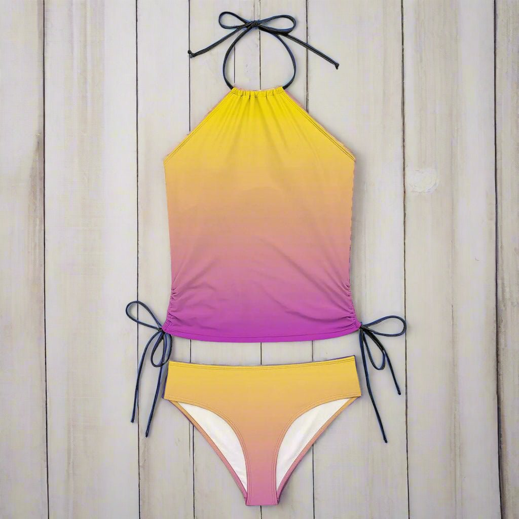 Tankini Bathing Suits For Women 🌴 In Tropical Ombré