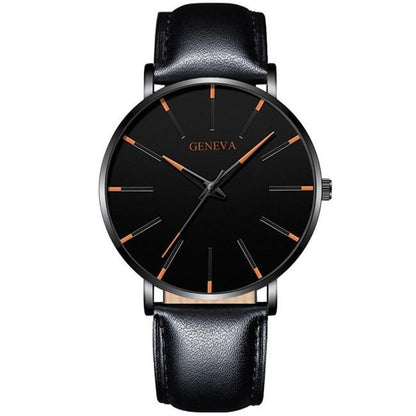 Minimalist Men's Fashion Ultra Thin Watch Simple Men Business Stainless Steel Mesh Belt Quartz Watch Relogio Masculino