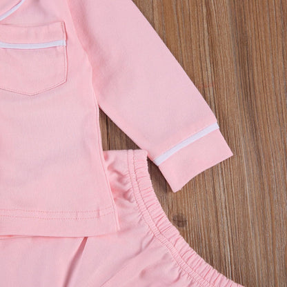 Cotton Two-Piece Pajama Set for Toddlers and Kids - # BAAA81810024